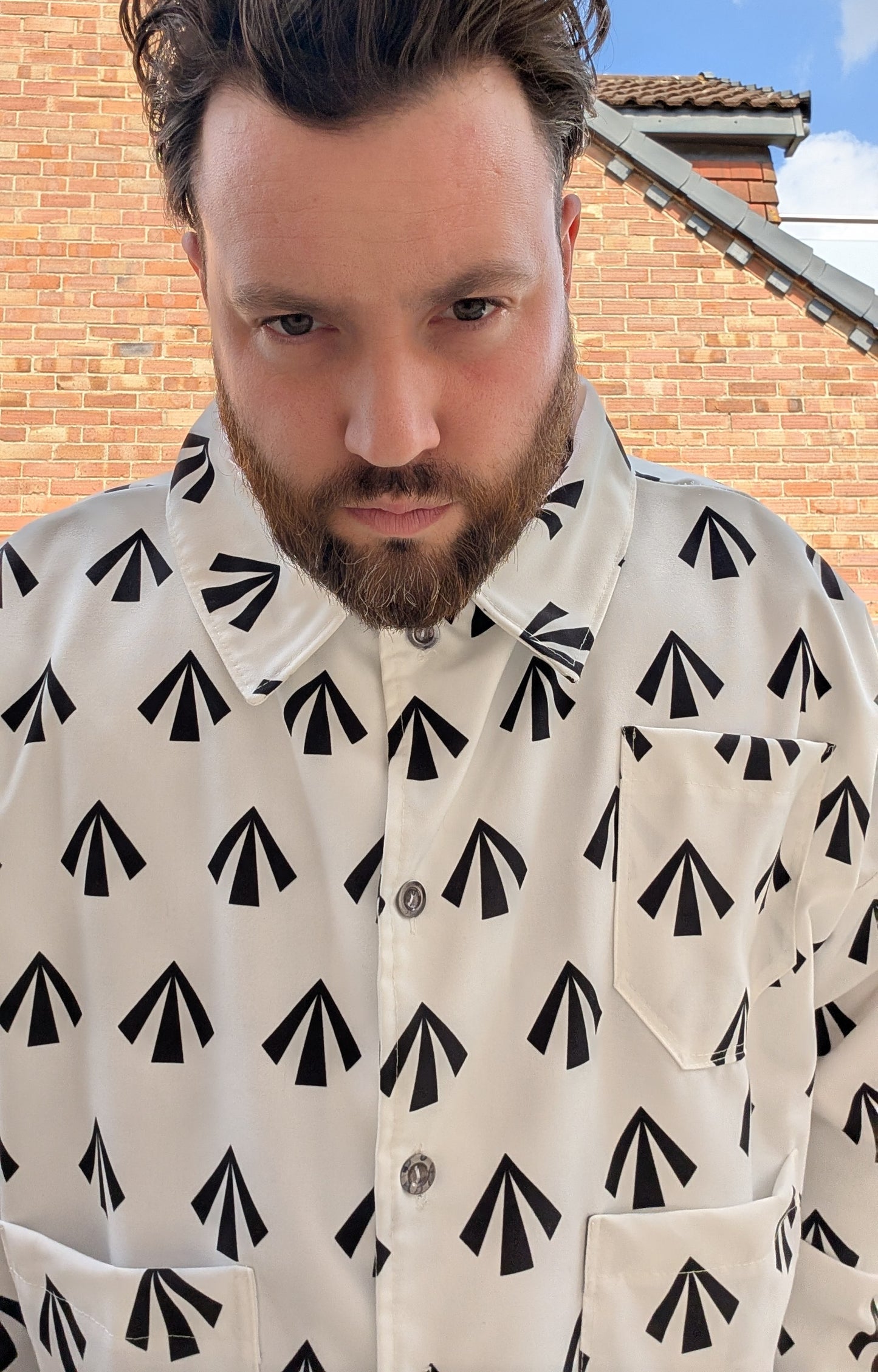 Broad arrow repeat print custom jacket by CIVILIAN