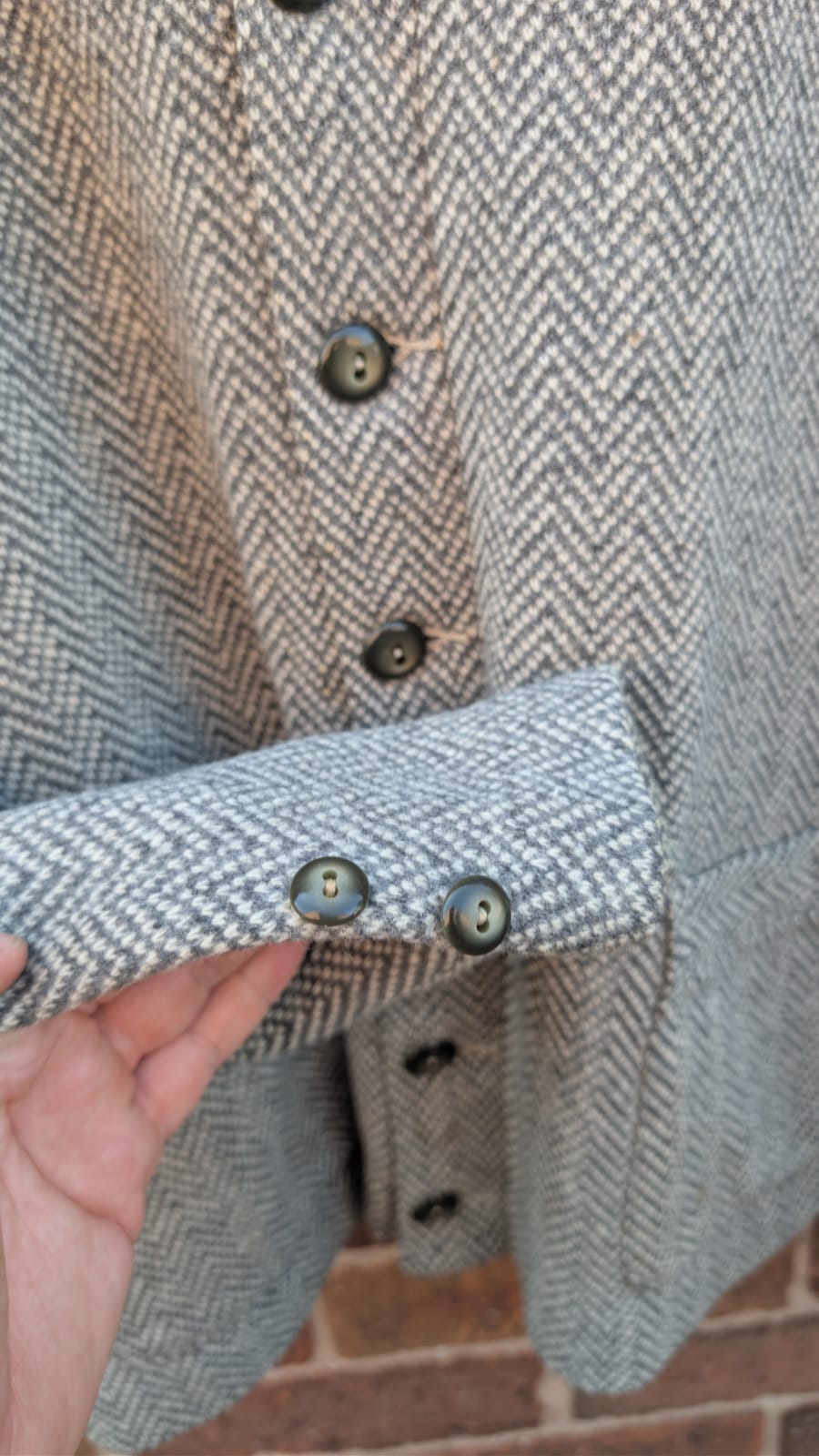1940s Pinehurst Herringbone wool cardigan