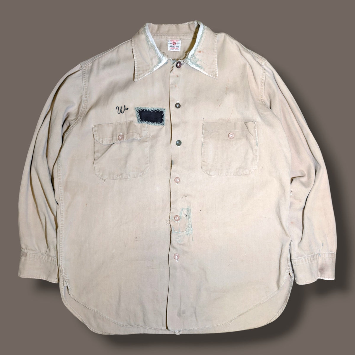 1950s work shirt repaired