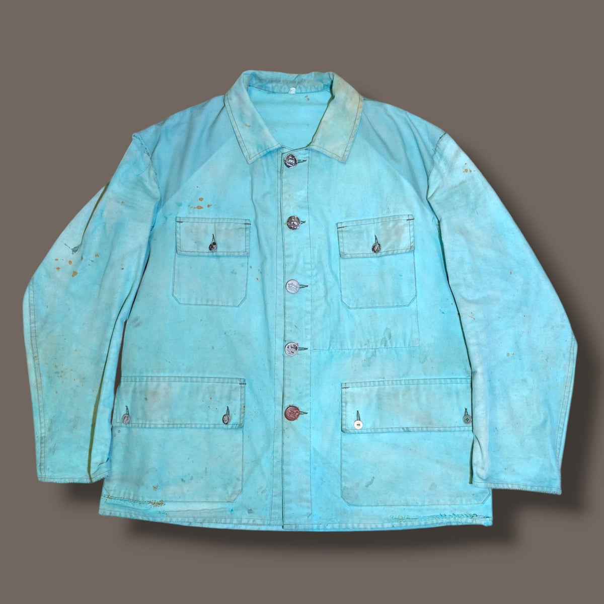 1950s french aqua hunting jacket