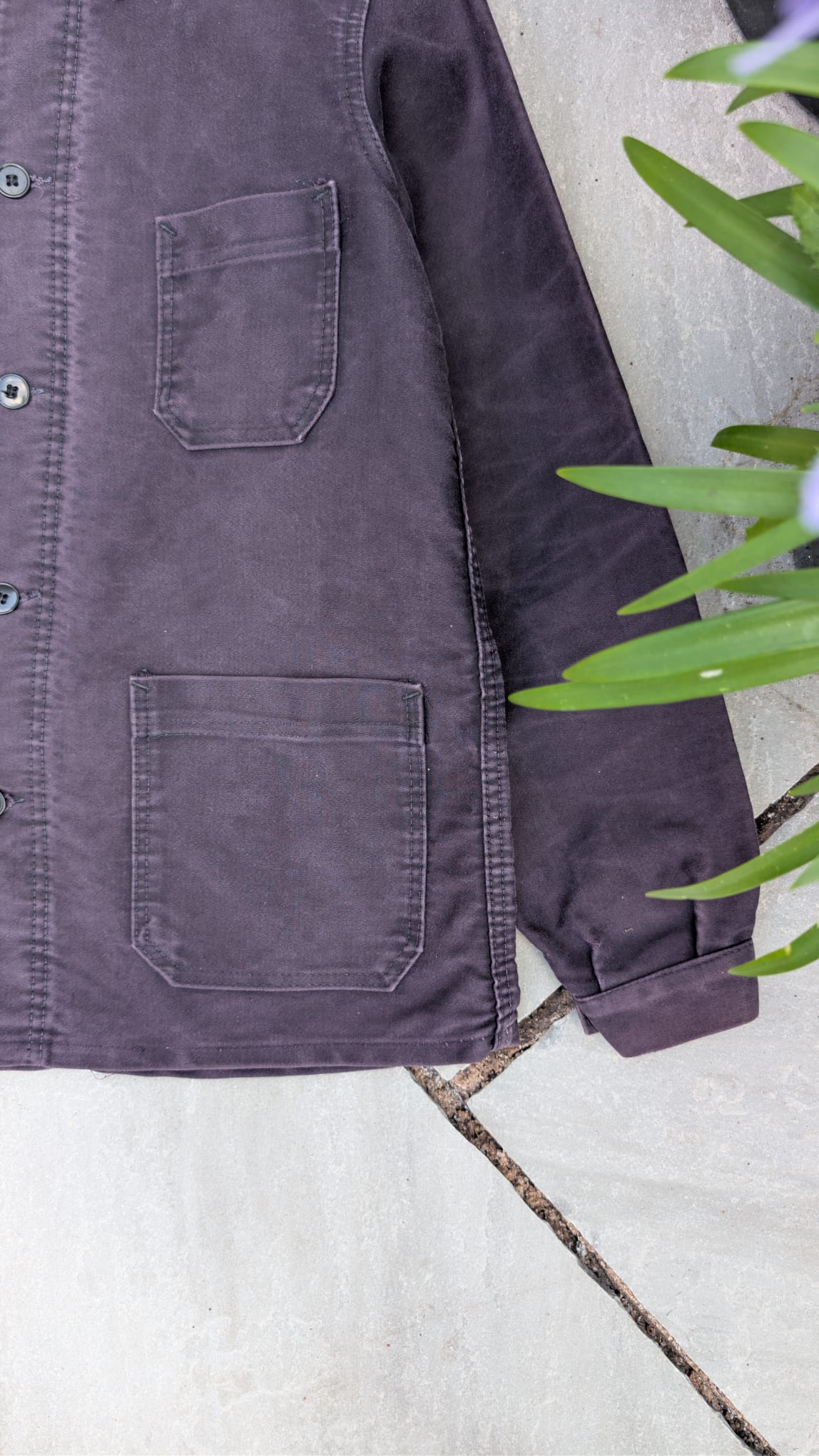 1940s French Black Moleskin Jacket