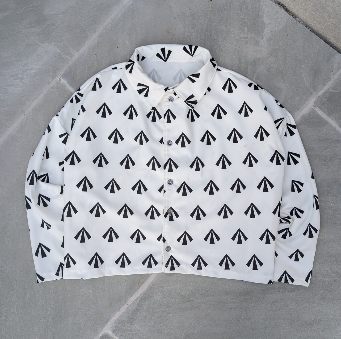 Broad arrow repeat print custom jacket by CIVILIAN