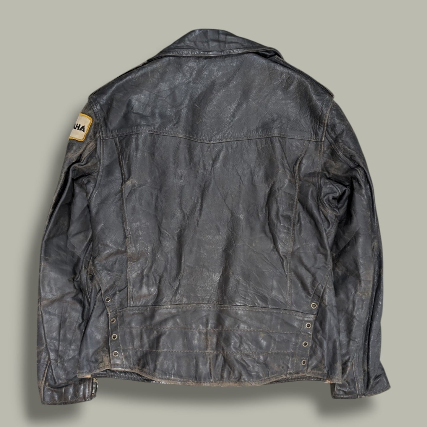 1970s Road Worn Leather Biker Jacket - Made In USA