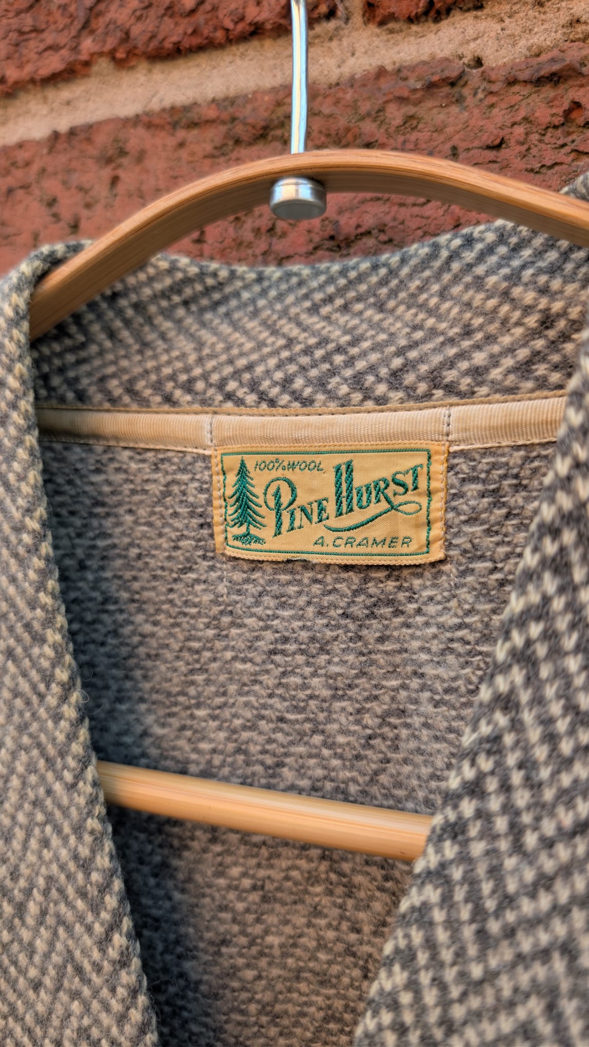 1940s Pinehurst Herringbone wool cardigan