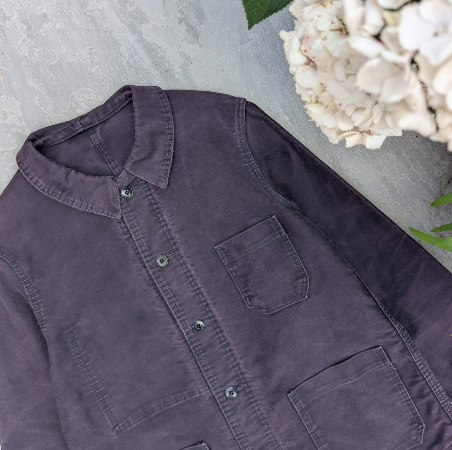 1940s French Black Moleskin Jacket