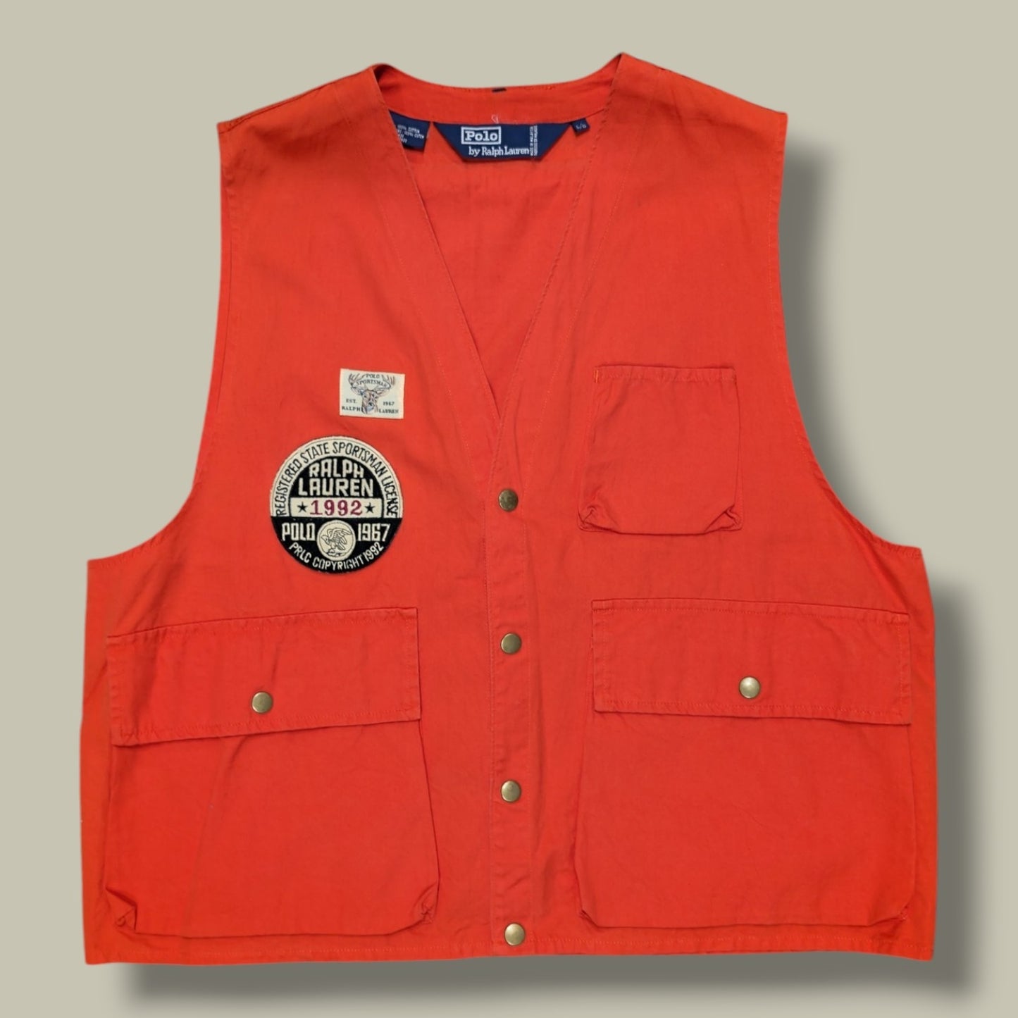 Ralph lauren sportsman survival orange vest - Early 90s